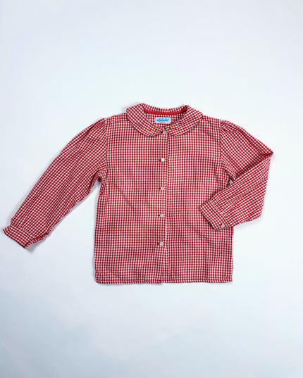 Chemise vintage rouge Vichy - 4-6y