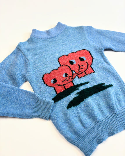 Chandail vintage éléphant rouge - 4-5y