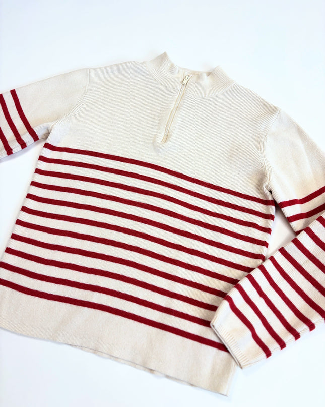 Chandail ligné rouge trop doux - 10y