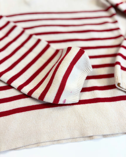 Chandail ligné rouge trop doux - 10y