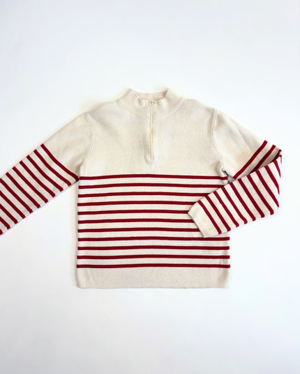 Chandail ligné rouge trop doux - 10y