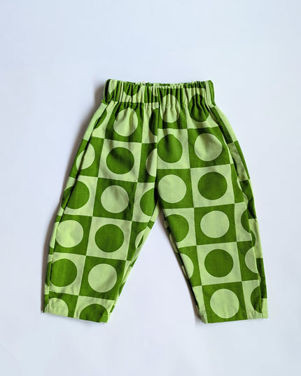 Aime-moi encore - Pantalon géométrique vert - 4-5y