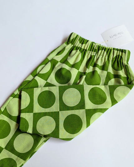 Aime-moi encore - Pantalon géométrique vert - 4-5y