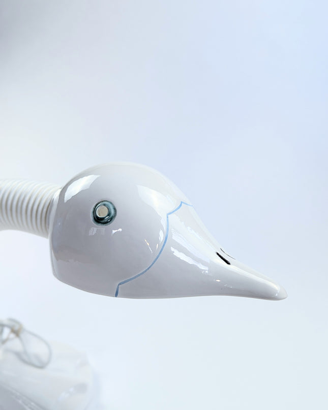 Vintage - Lampe oie goose neck en céramique