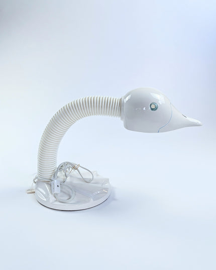 Vintage - Lampe oie goose neck en céramique