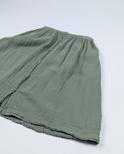 Poudre organique - Jupe verte en mousseline - 4-6y