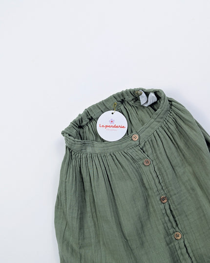Poudre organique - Jupe verte en mousseline - 4-6y
