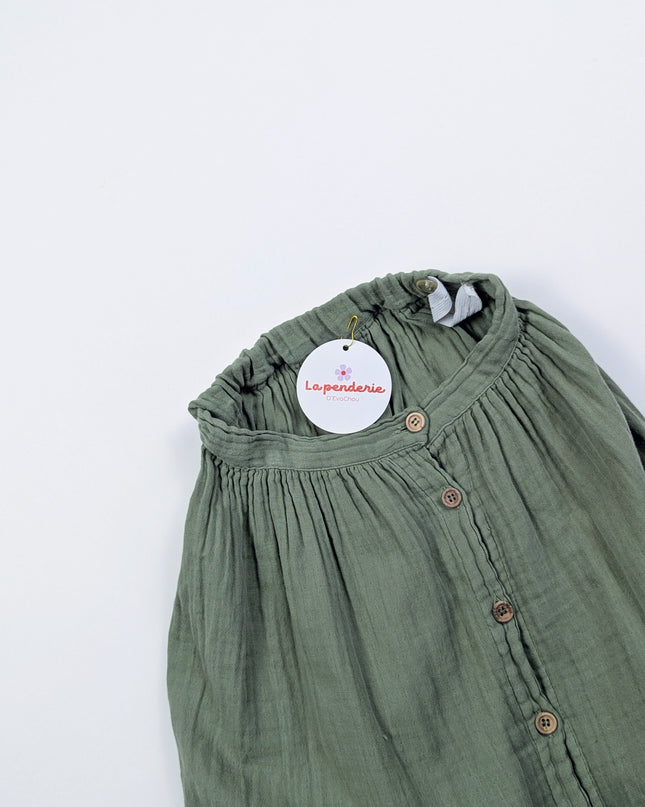 Poudre organique - Jupe verte en mousseline - 4-6y