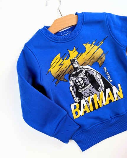 Vintage - Pull Batman bleu - 3-4y