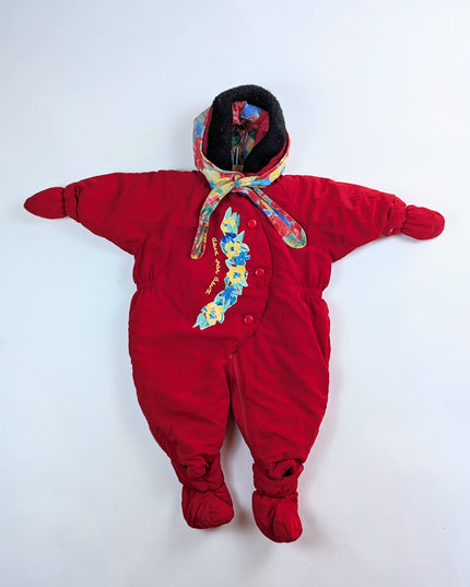 Vintage Deux par Deux - Habit rouge - 12m