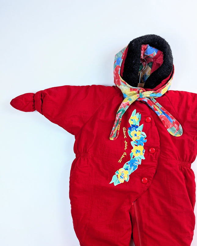 Vintage Deux par Deux - Habit rouge - 12m