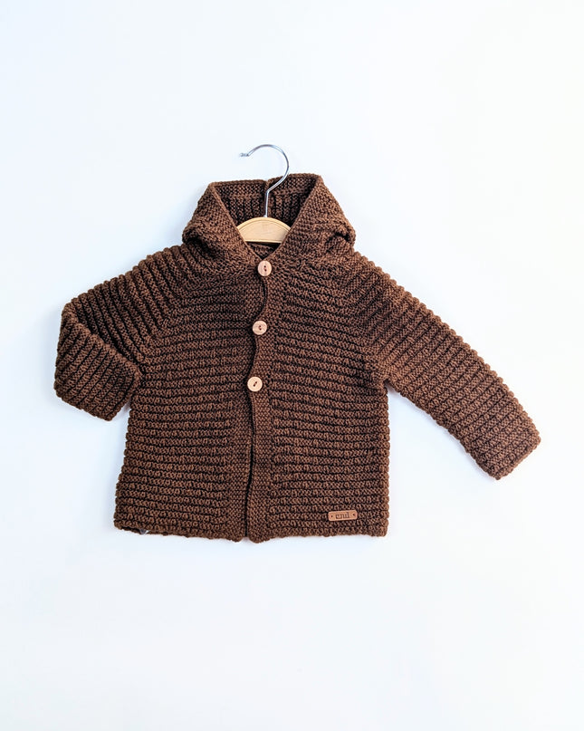 Condor - Cardigan tricot brun - 6-12m