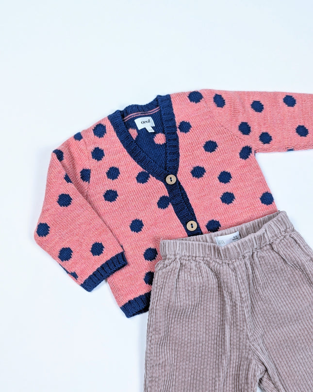 Ensemble Oeuf dot pink - 6-12m
