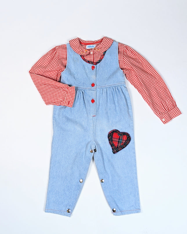 Salopette coeur en fête - 18-24m