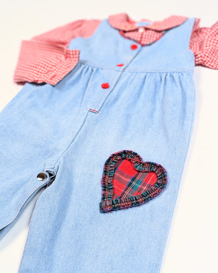 Salopette coeur en fête - 18-24m