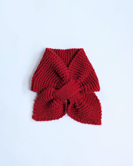 Foulard en tricot boucle rouge - OS