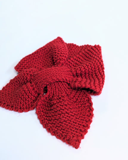 Foulard en tricot boucle rouge - OS