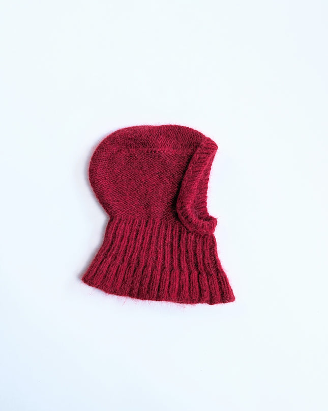 Balaclava rouge bordeaux - 6-12m
