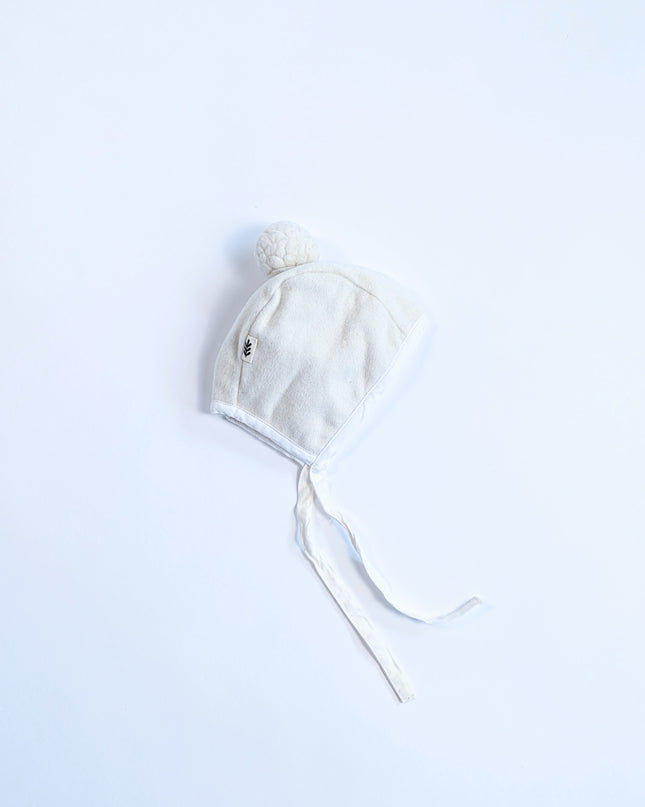 Les petites natures - bonnet crème avec pompon - 3-6m