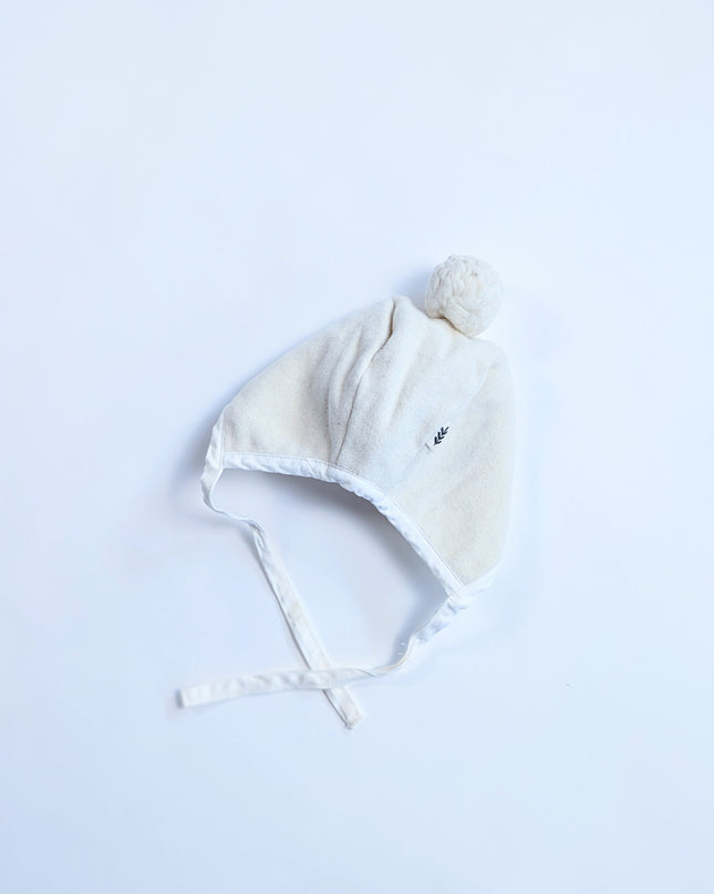 Les petites natures - bonnet crème avec pompon - 3-6m