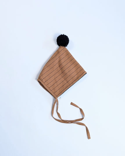 piupia - Bonnet doublé marron - 3-4y