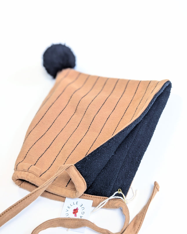 piupia - Bonnet doublé marron - 3-4y