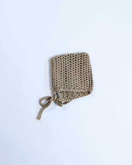 Bonnet greige en tricot - 0-6m