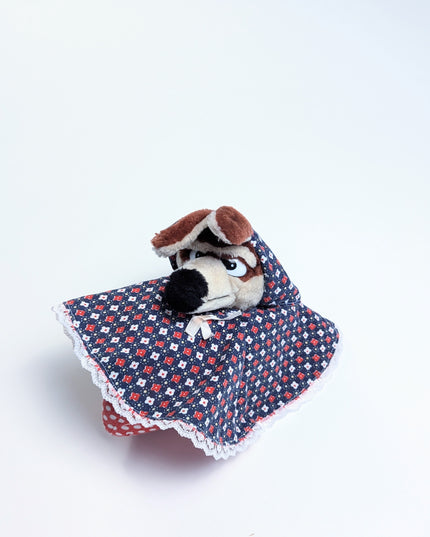 Poupée vintage réversible Le Petit Chaperon Rouge, Grand-mère et Grand Méchant Loup