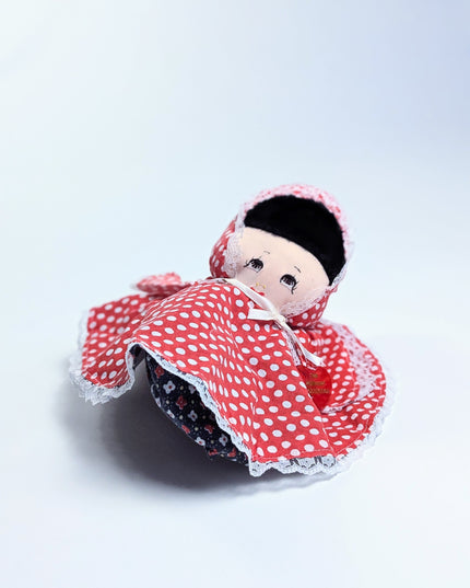Poupée vintage réversible Le Petit Chaperon Rouge, Grand-mère et Grand Méchant Loup