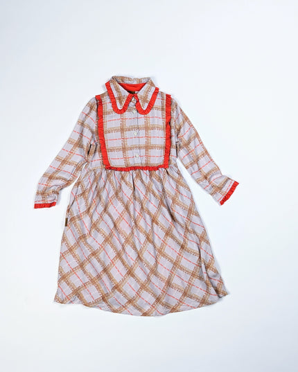 Hebe - Robe à imprimé carreaux - 4-6y