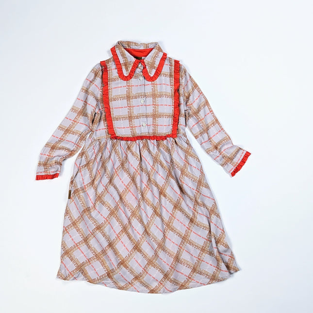 Hebe - Robe à imprimé carreaux - 4-6y