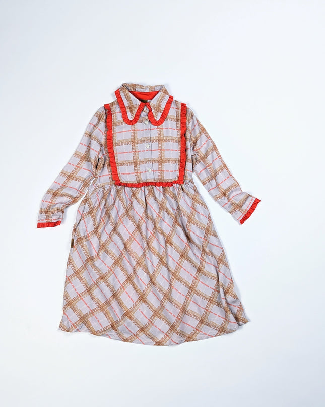 Hebe - Robe à imprimé carreaux - 4-6y