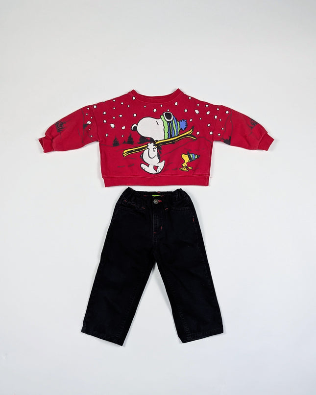 Ensemble Snoopy s'en va au ski - 2-3y