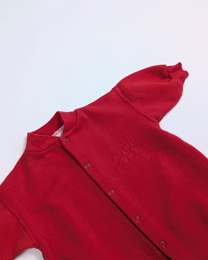 Snugabye vintage - Pyjamas rouge royale -  0-3m