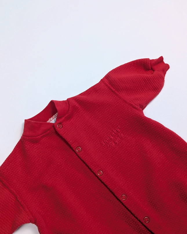 Snugabye vintage - Pyjamas rouge royale -  0-3m