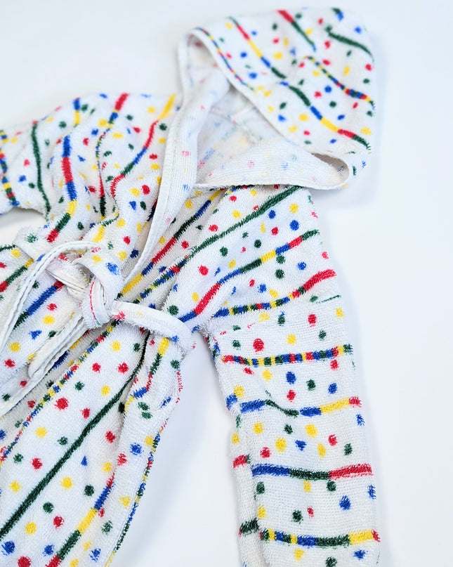 Vintage - Robe de chambre festive en ratine - 2-3y