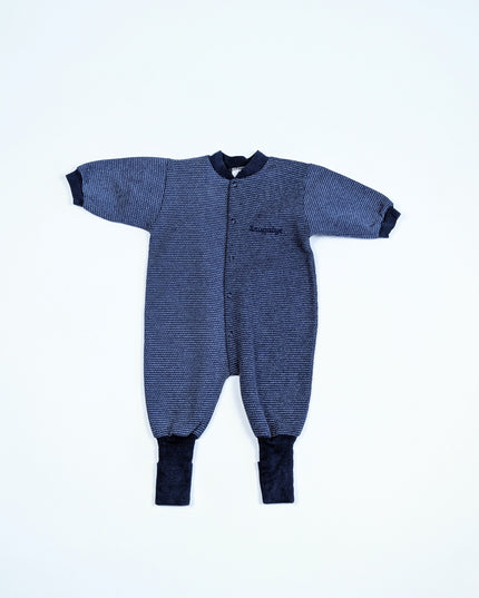Snugabye vintage - Pyjama bleu deux tons - 6-12m
