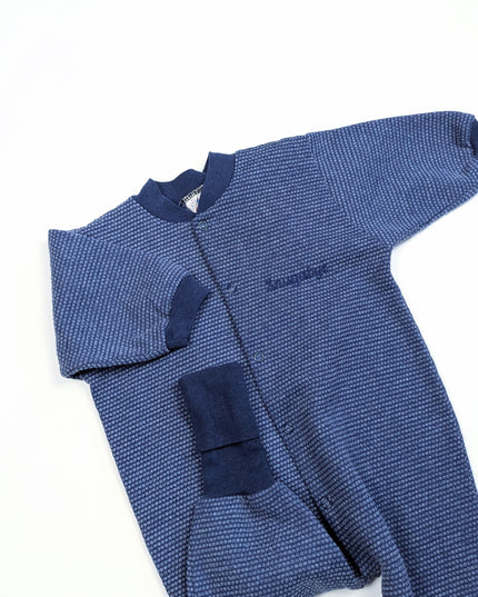 Snugabye vintage - Pyjama bleu deux tons - 6-12m