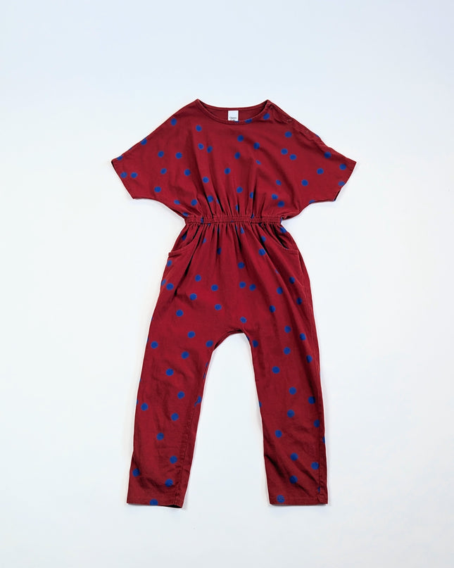 Opend Edit - Combinaison une pièce rouge à pois bleus - 7y