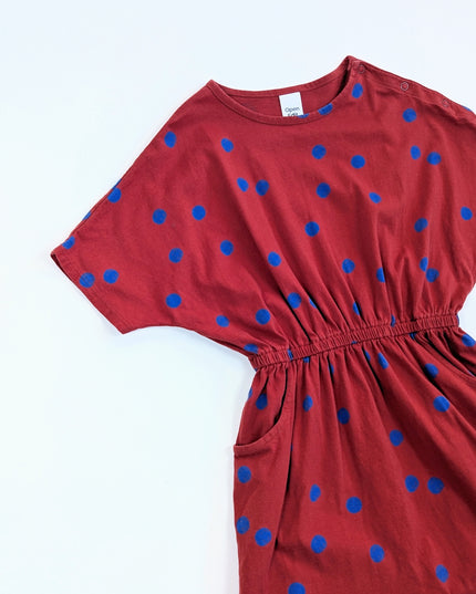 Opend Edit - Combinaison une pièce rouge à pois bleus - 7y