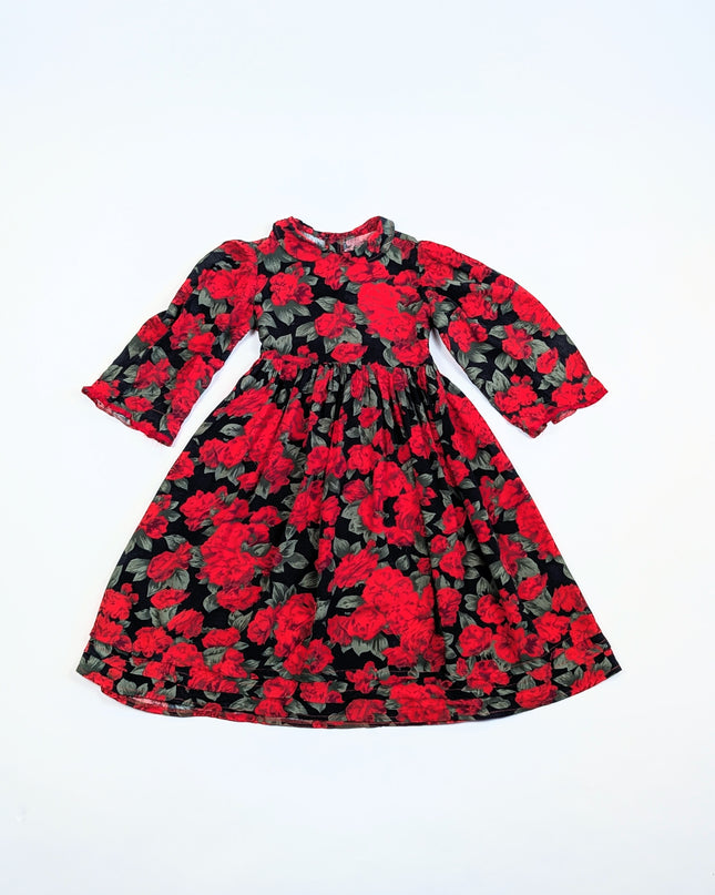 Françoise Bouthillier vintage - Robe vintage Poinsettias - 8y