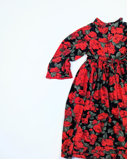 Françoise Bouthillier vintage - Robe vintage Poinsettias - 8y