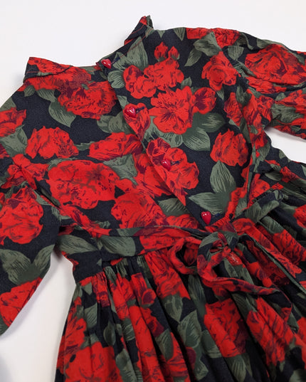 Françoise Bouthillier vintage - Robe vintage Poinsettias - 8y