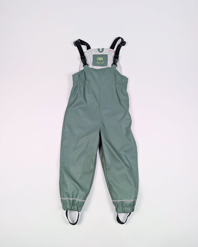 Zara - Pantalon de pluie bleu-vert - 3-4y