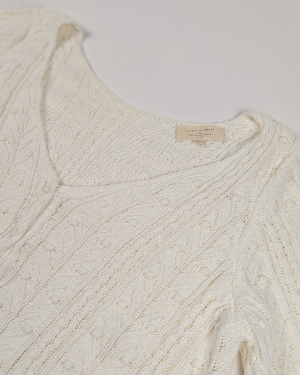 Sézane - Beryl Cardigan écru cotton bio - FEMME L