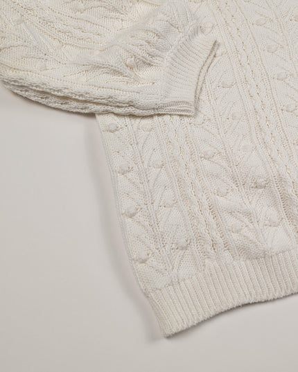 Sézane - Beryl Cardigan écru cotton bio - FEMME L