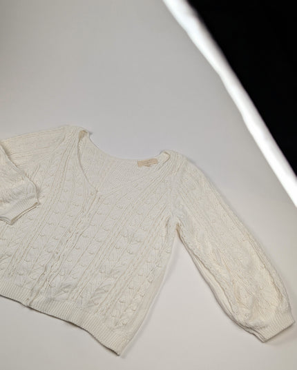 Sézane - Beryl Cardigan écru cotton bio - FEMME L