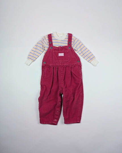 Oshkosh - Ensemble salopette vintage rose - 12-18m