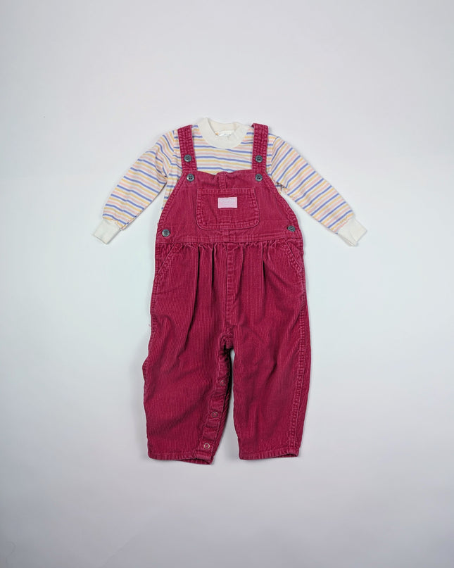 Oshkosh - Ensemble salopette vintage rose - 12-18m