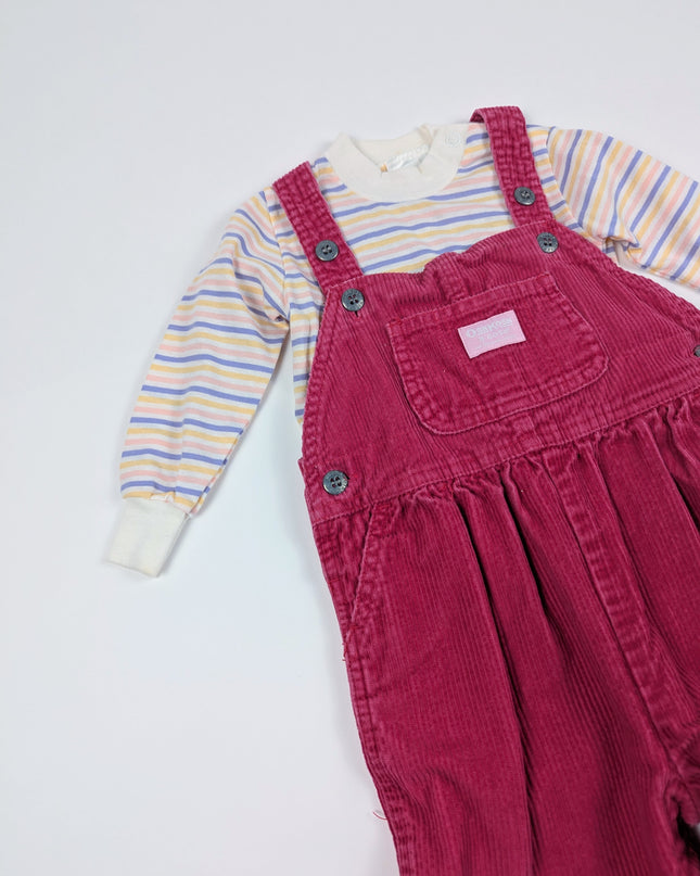 Oshkosh - Ensemble salopette vintage rose - 12-18m